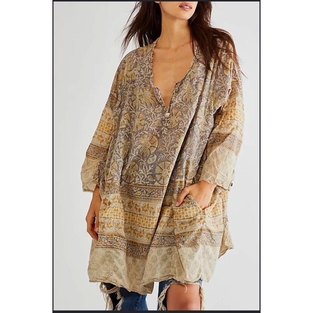 Magnolia Pearl Briar Top Lagenlook Oversized Artisan Prairie Rustic Peasant Boho